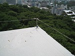 屋上の防鳥ワイヤー施工